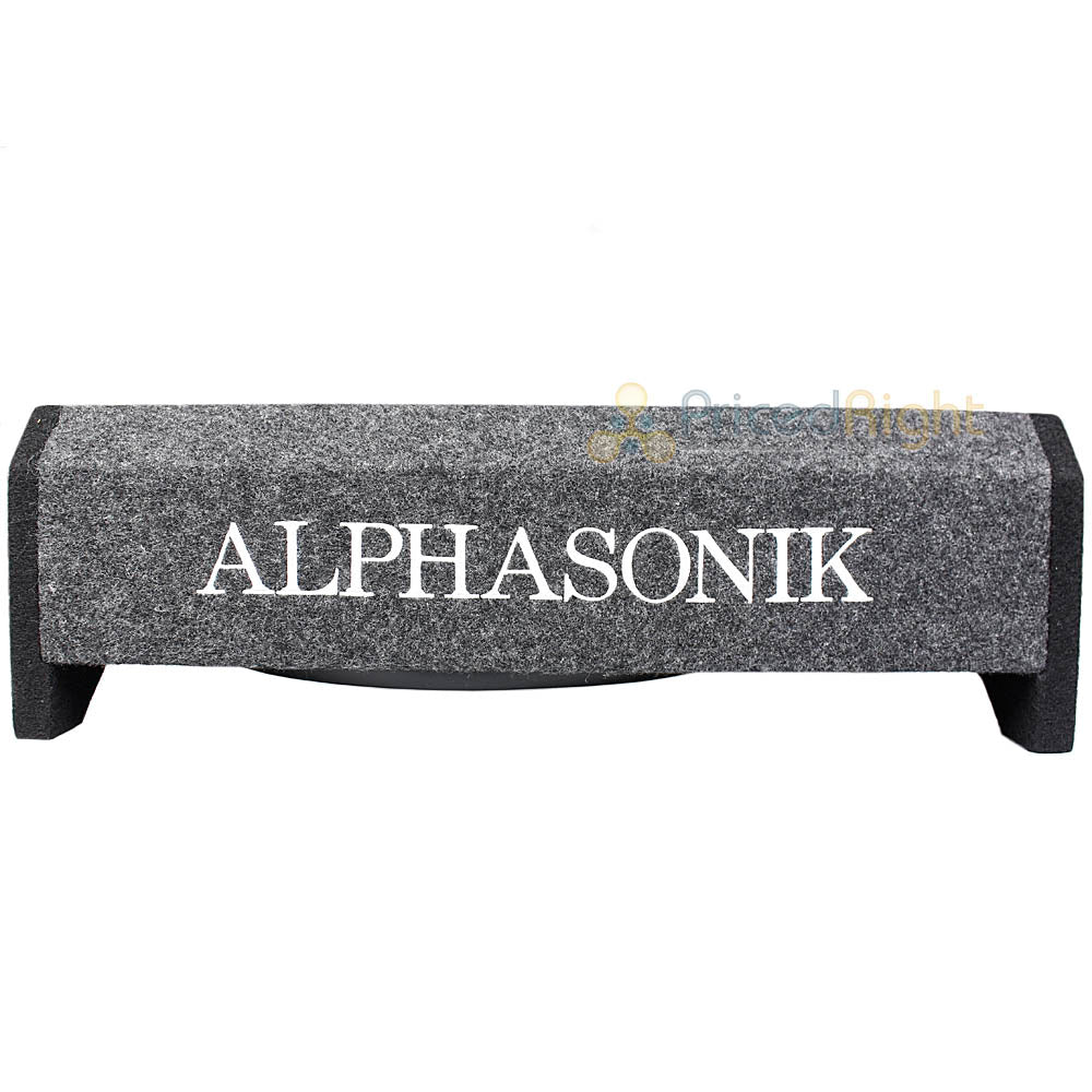 Alphasonik 12" Subwoofer with Enclosure Down Firing 4 Ohm Sub Shallow AS12DF