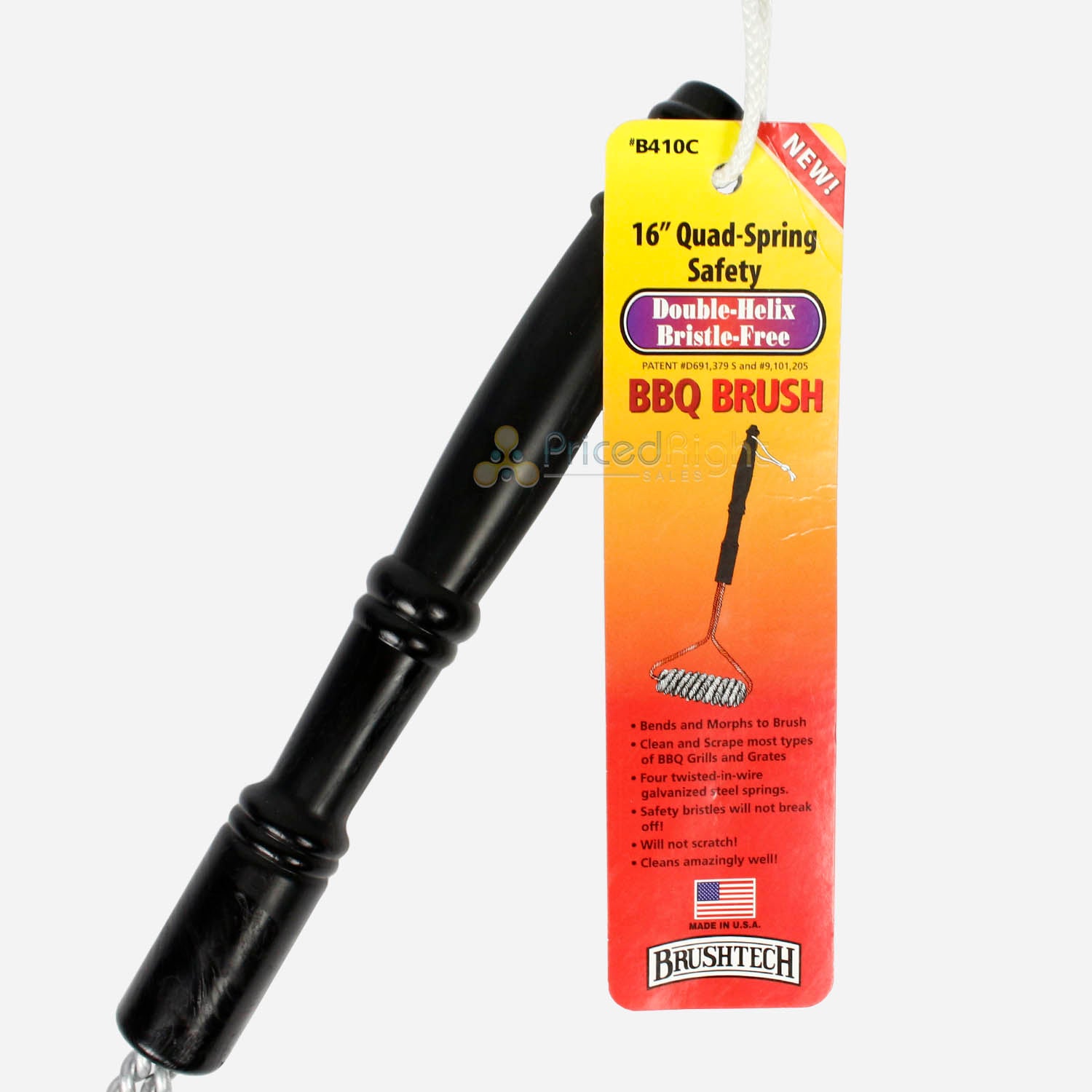 Brushtech B407C Double Helix Bristle Free BBQ Brush 16-inch