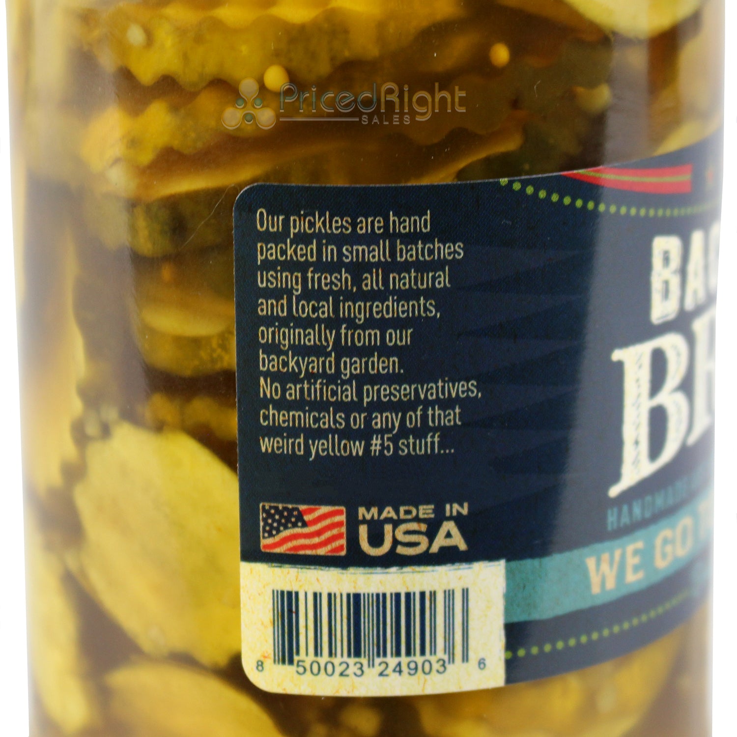 Backyard Brine We Go Together Like Bread and Butter Pickles 16 oz Vegan