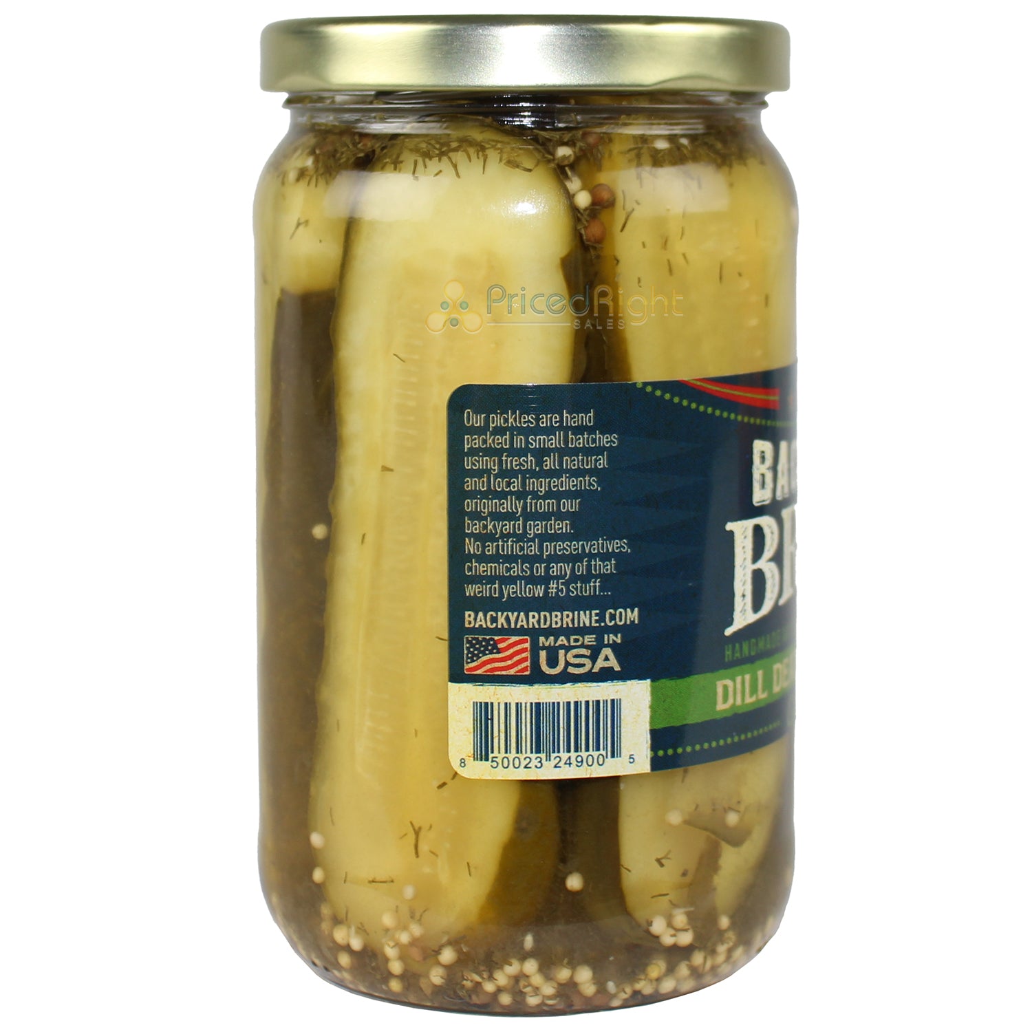 Backyard Brine Dill Death Do Us Part Garlic Dill Pickles 16 oz All Natural Vegan