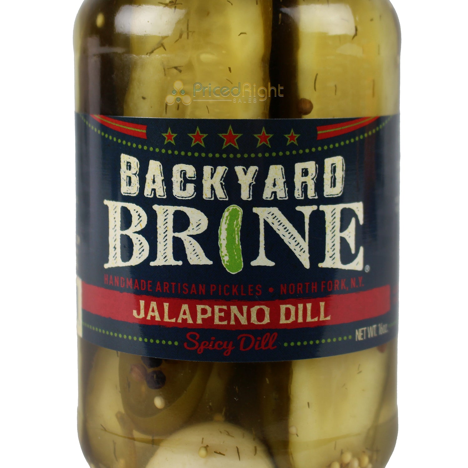 Backyard Brine Jalapeno Spicy Dill 16 Oz Vegan and Vegetarian Fat and Sugar Free