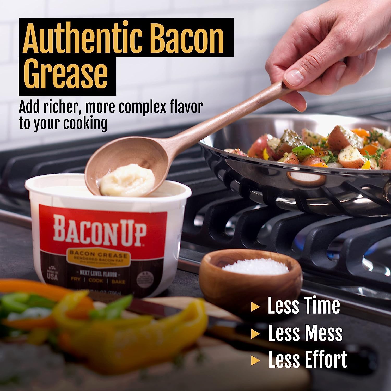 Bacon Up Rendered Cooking Bacon Grease 14oz