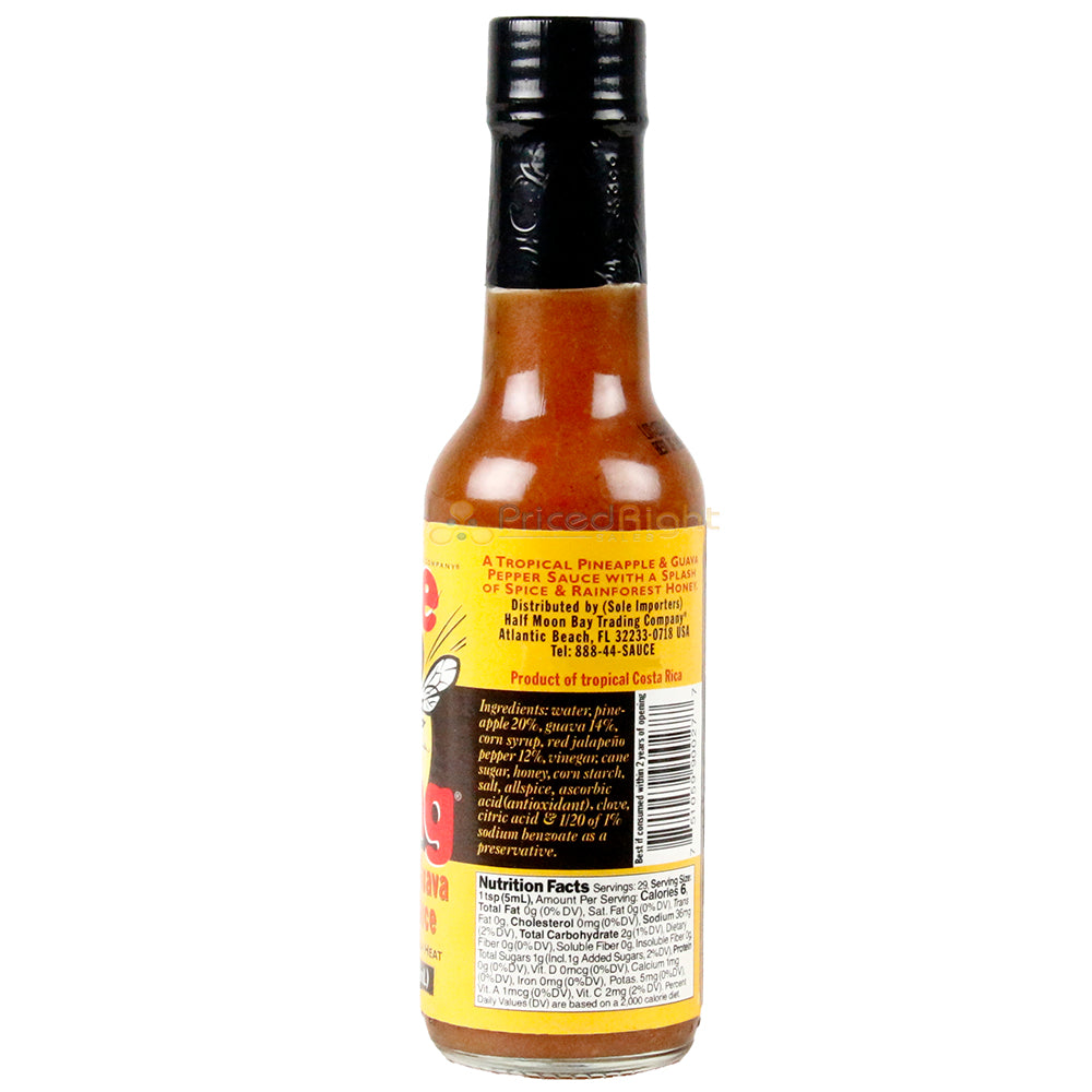 Bee Sting Pineapple Guava Pepper Sauce 5 Oz Non GMO Gluten Free Medium Heat