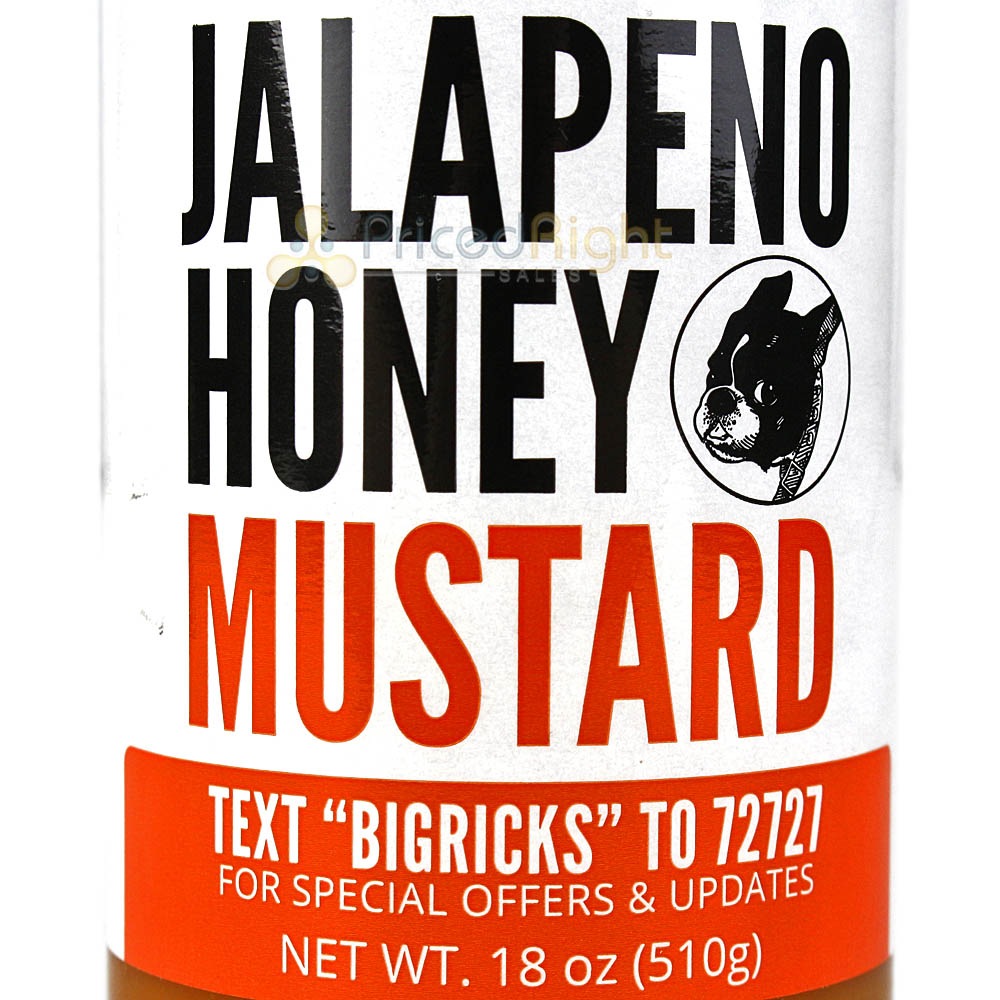 Big Rick's Jalapeno Honey Mustard Sweet Full Flavored Zingy 18 oz. Jar