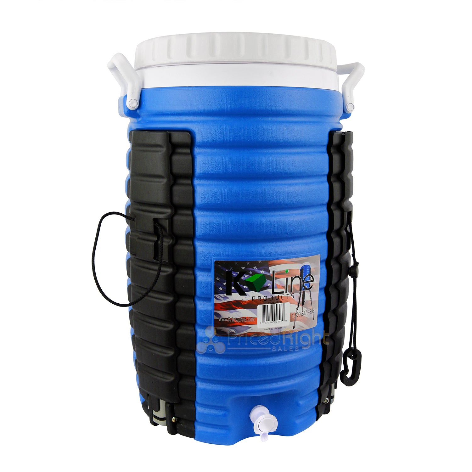 K Line Products Kosmo Cooler 5 Gallon W/ Handles Spout & 3 Collapsible Legs Blue