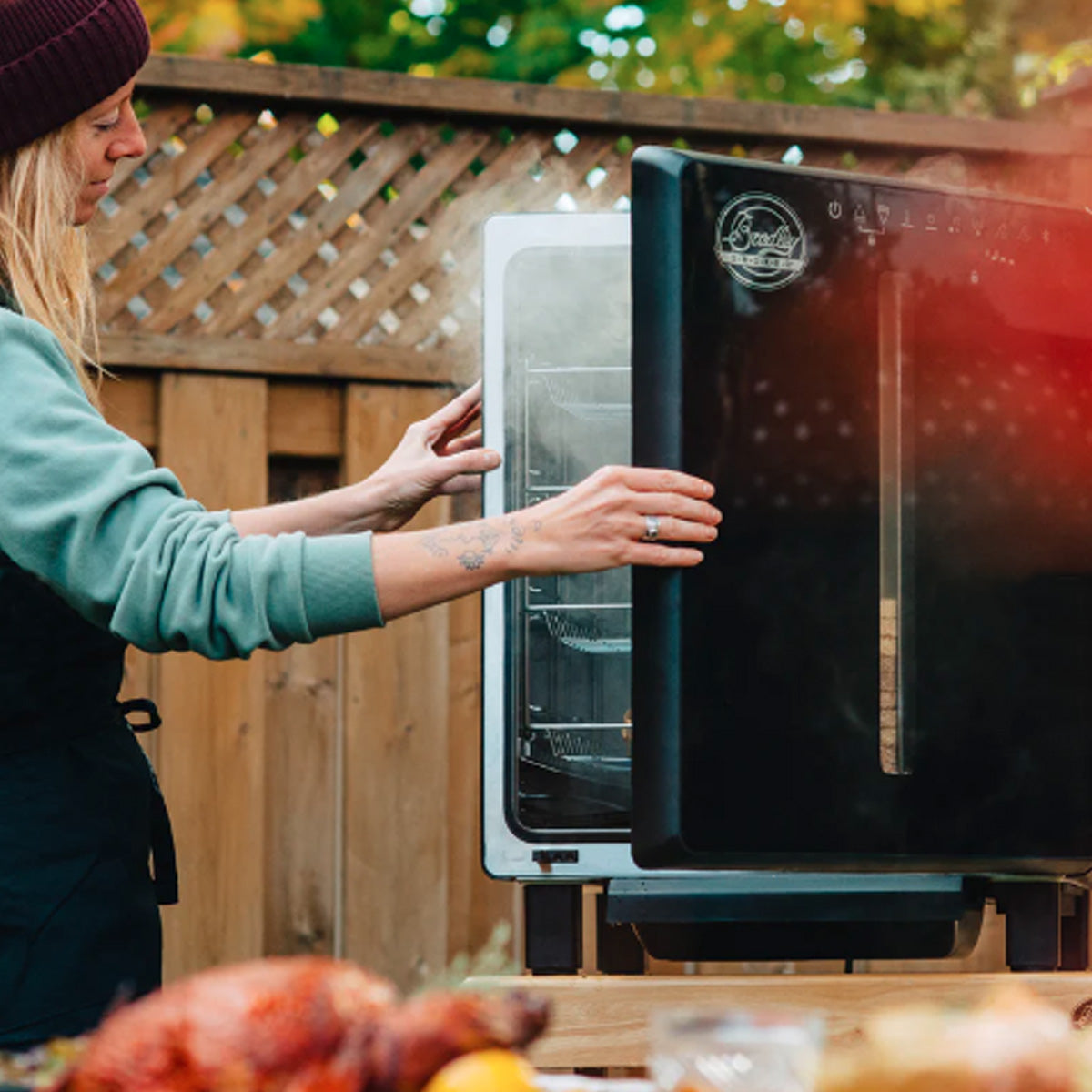 Bradley Smoker 4 Rack Electric Smoker Bluetooth Controlled Raven BS1120BT