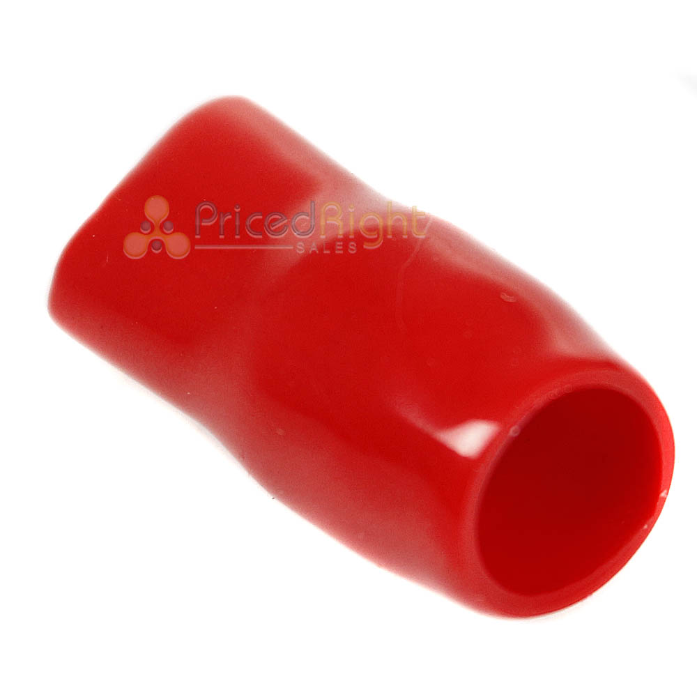 Bullz Audio 10 Pack 4 Gauge Ring Terminal 5/16" Hole Nickle Plated Red BRT4R