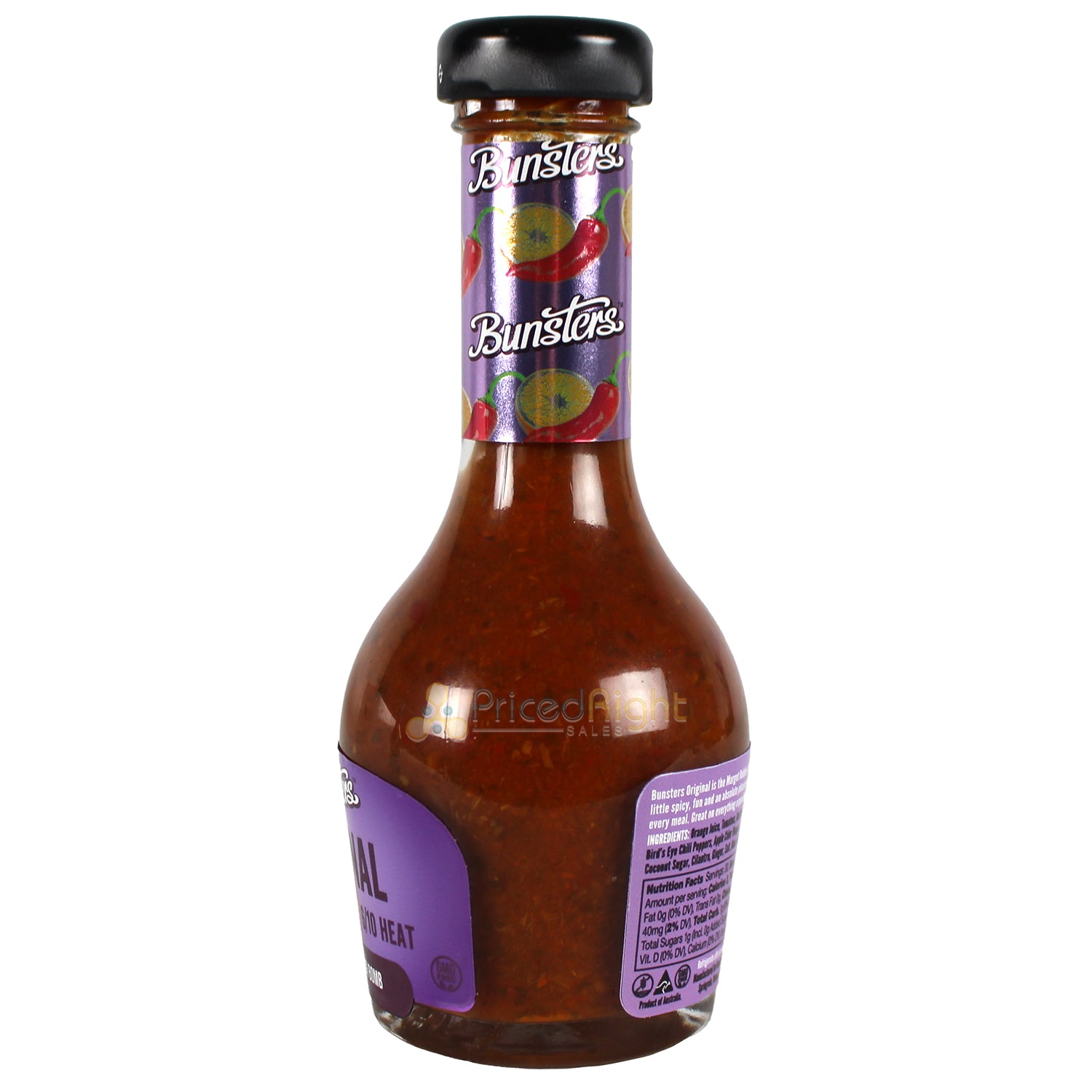 Bunsters Original Hot Sauce Full of Aussie Fruit N Veg 8/10 Heat Gluten Free 5oz