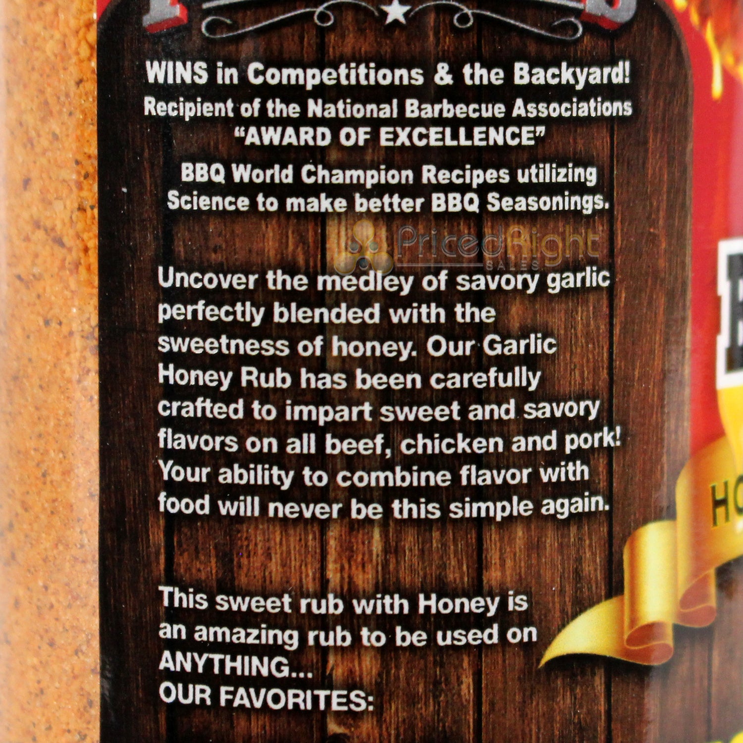 Butcher BBQ Garlic Honey Rub 12.5 Oz Gluten Free No MSG USA Made BUTCH-GH