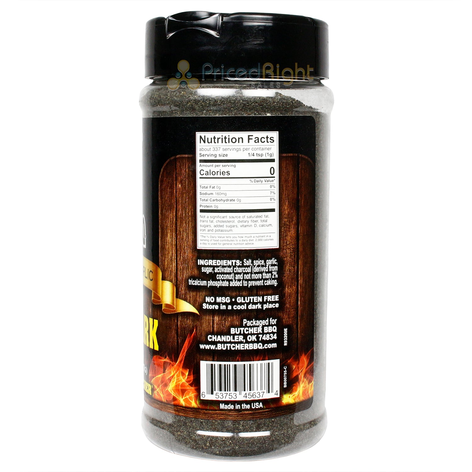 Butcher BBQ Texas Bark Salt Pepper Garlic Seasoning No MSG Gluten Free 11.9 Oz