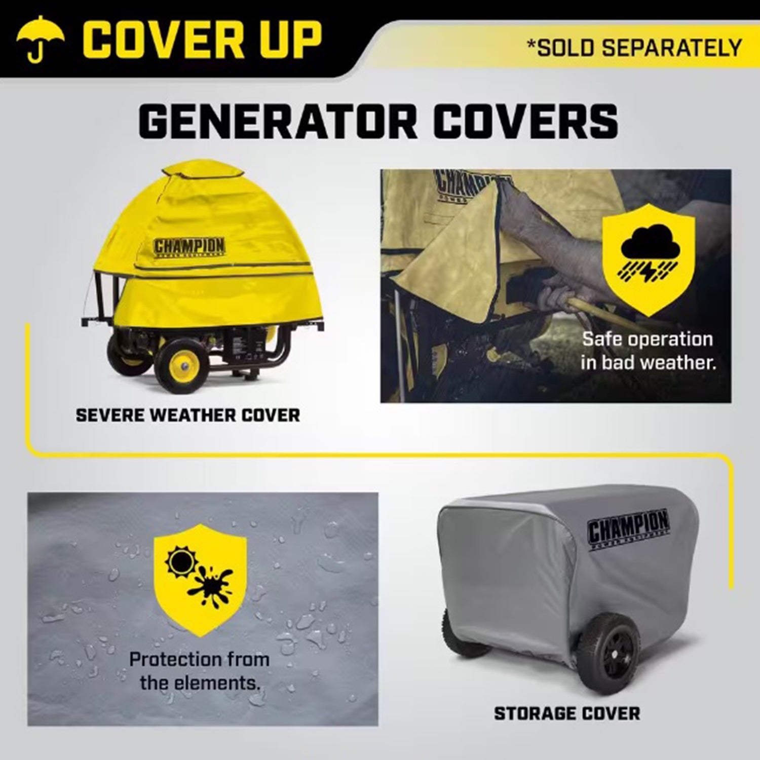 Champion 4800 to 11500 Watt Weather Resistant Generator Storage Cover C90016