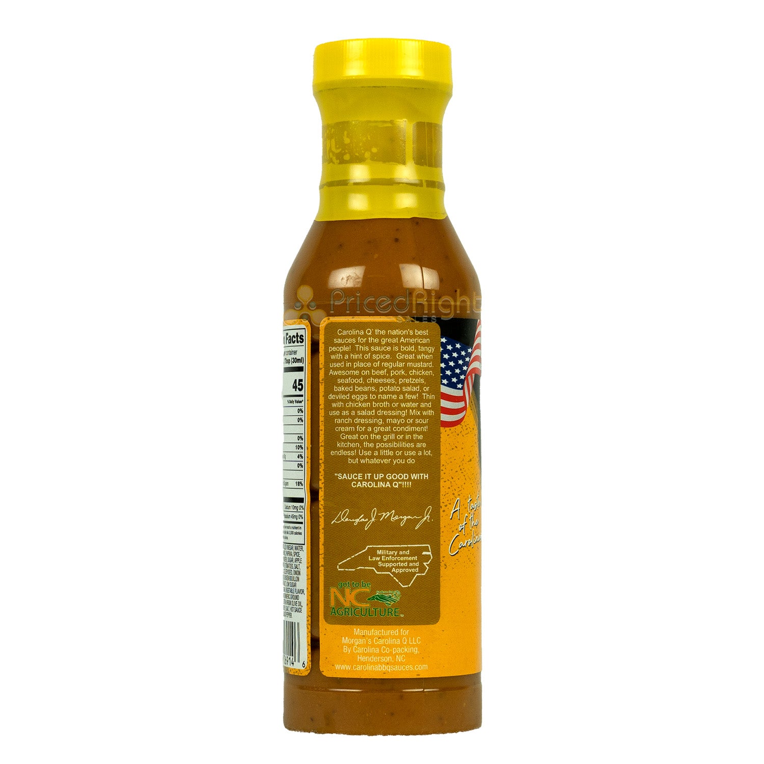 Morgan's Carolina Q Southern Mustard Sauce Bold & Tangy GMO & Gluten Free 12 oz
