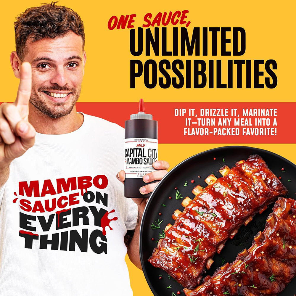 Capital City Sweet Mild Mambo Sauce 12 Oz Vegetarian Sweet and Tangy CC-012MI