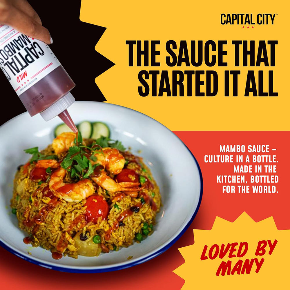 Capital City Sweet Mild Mambo Sauce 12 Oz Vegetarian Sweet and Tangy CC-012MI