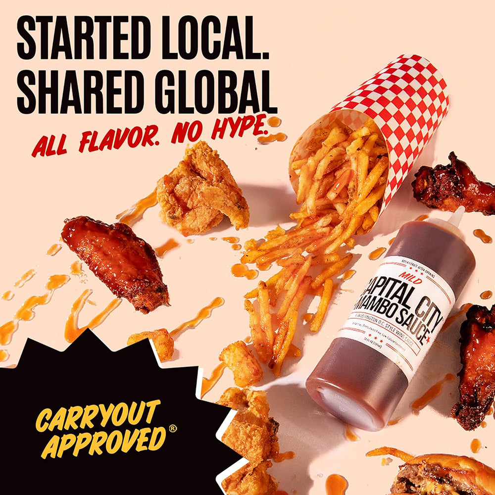 Capital City Sweet Mild Mambo Sauce 12 Oz Vegetarian Sweet and Tangy CC-012MI