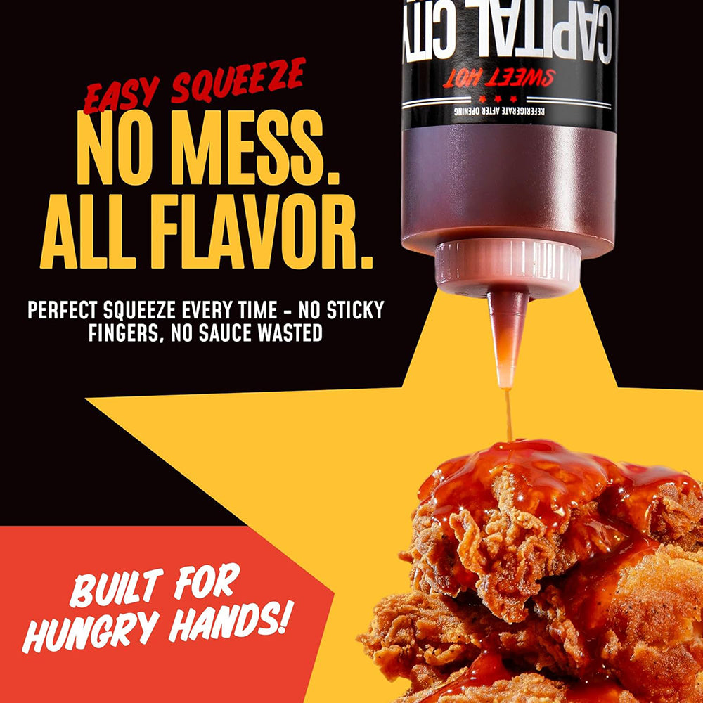 Capital City Sweet Hot Mambo Sauce 12 Oz Fat Free Low Calorie CC-012SH