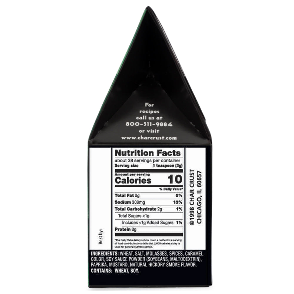 Char Crust Hickory and Molasses Dry Rub Seasoning 4 Oz Kosher Meat and Fish