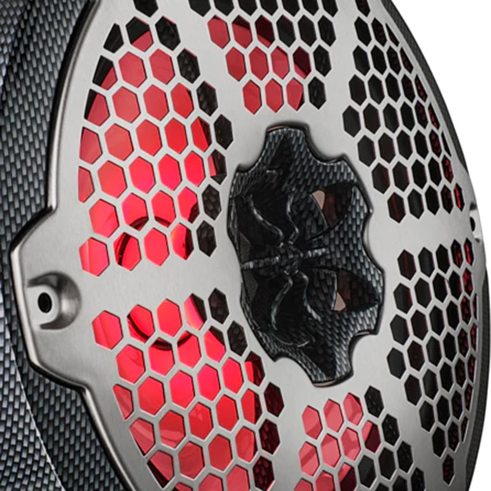 Pair of DS18 8" 2-Way Speakers Marine Hydro ATV RGB LED Lights 375W Peak CF-8M