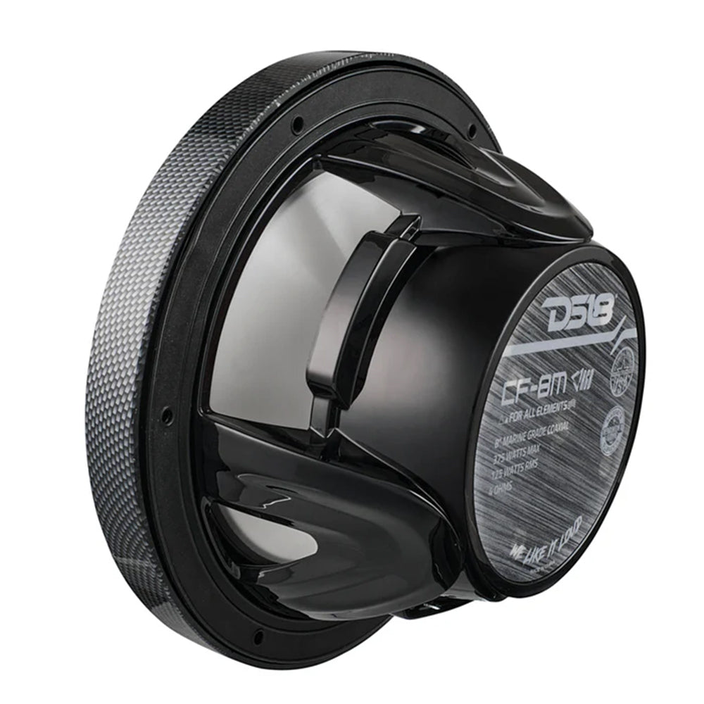Pair of DS18 8" 2-Way Speakers Marine Hydro ATV RGB LED Lights 375W Peak CF-8M
