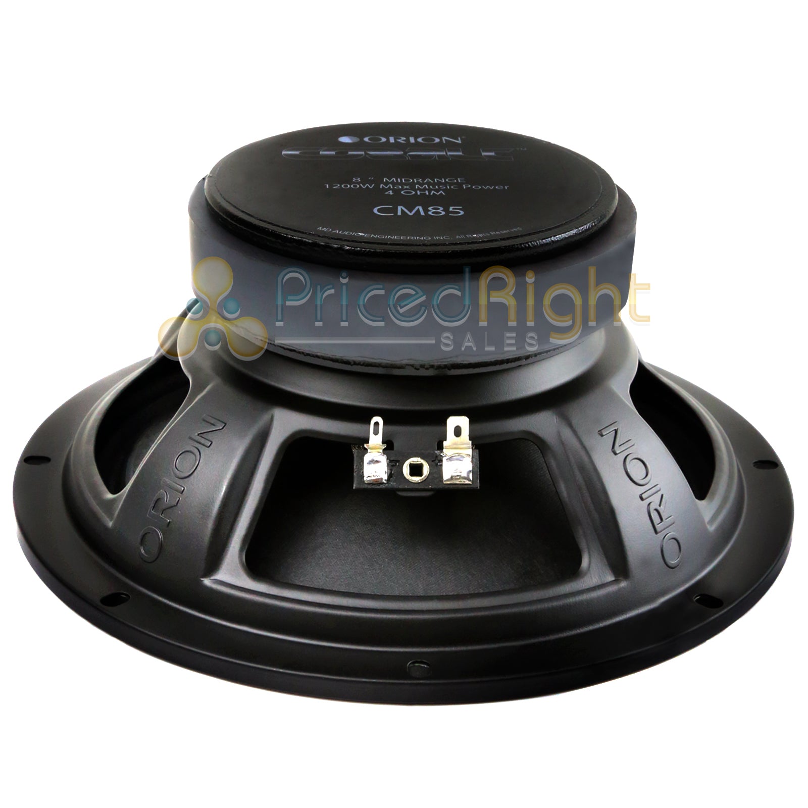 8" Midrange Speaker 1200W Max Music Power High Efficiency Orion CM85 4 Ohm Pair