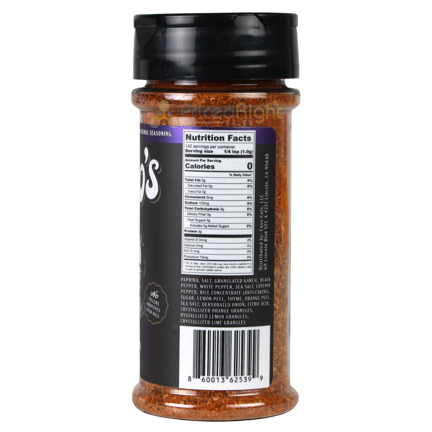 Cuso Cuts Cajun Explosion Seasoning 5oz Gluten Free Vegan All Natural CUSO-CAJUN