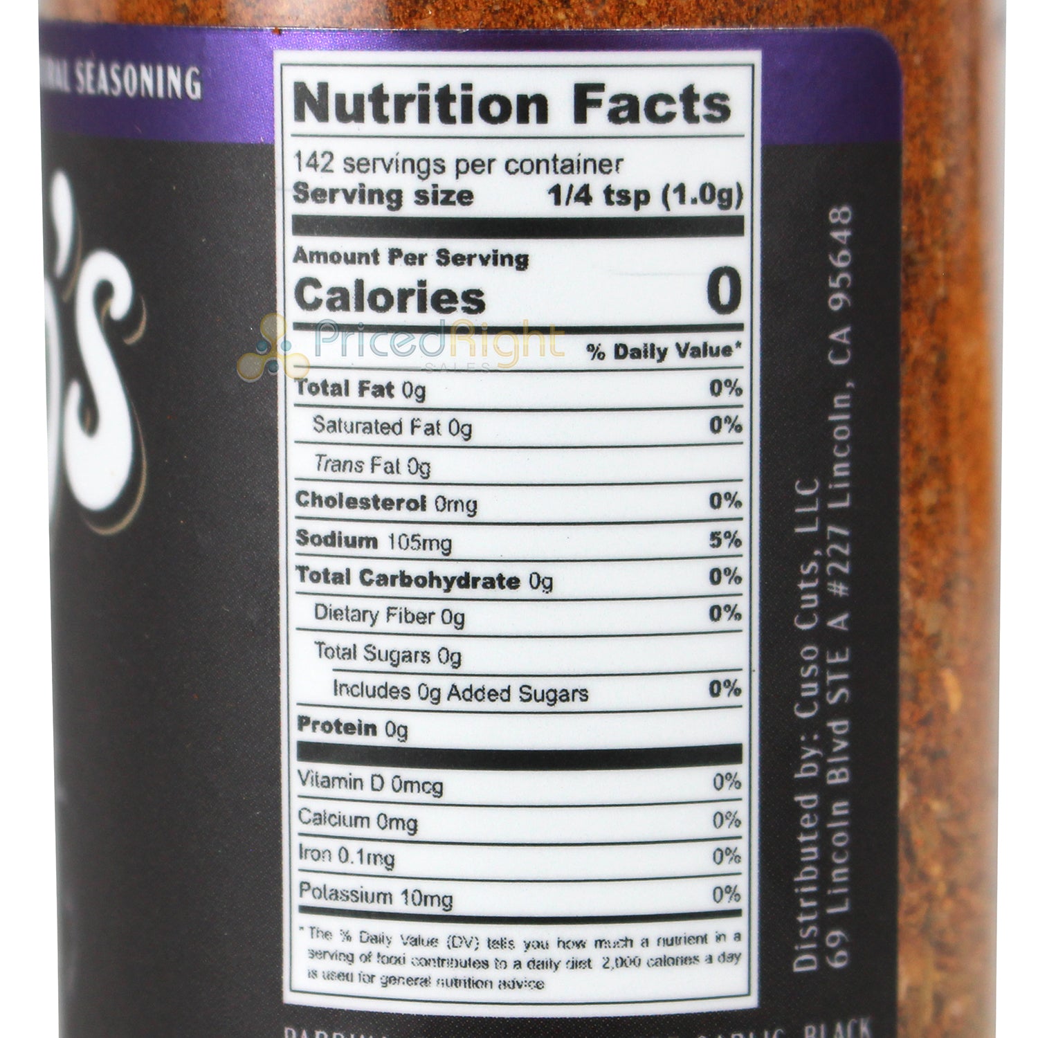 Cuso Cuts Cajun Explosion Seasoning 5oz Gluten Free Vegan All Natural CUSO-CAJUN