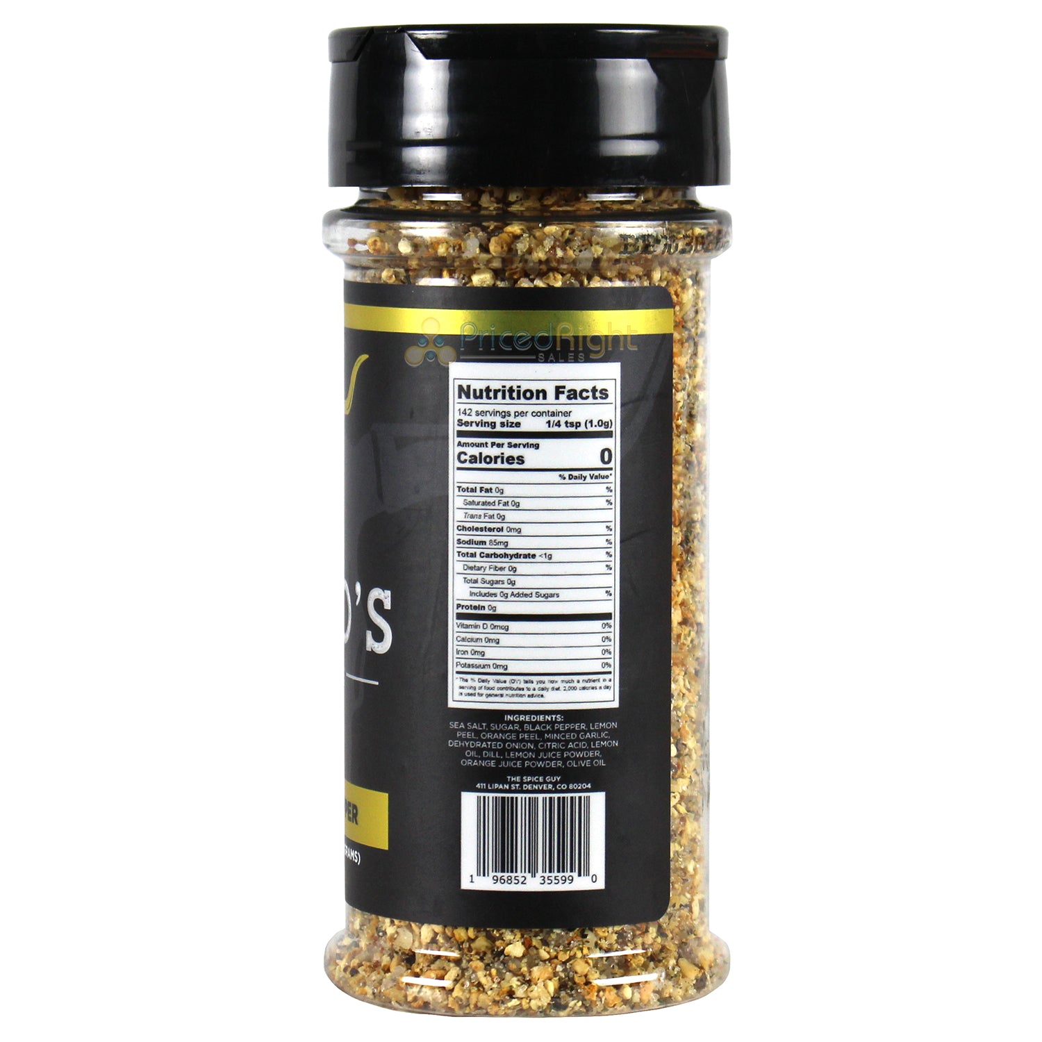 Cuso Cuts Lemon Pepper Seasoning Gluten Free Vegan Non GMO CUSO-LPEPPER