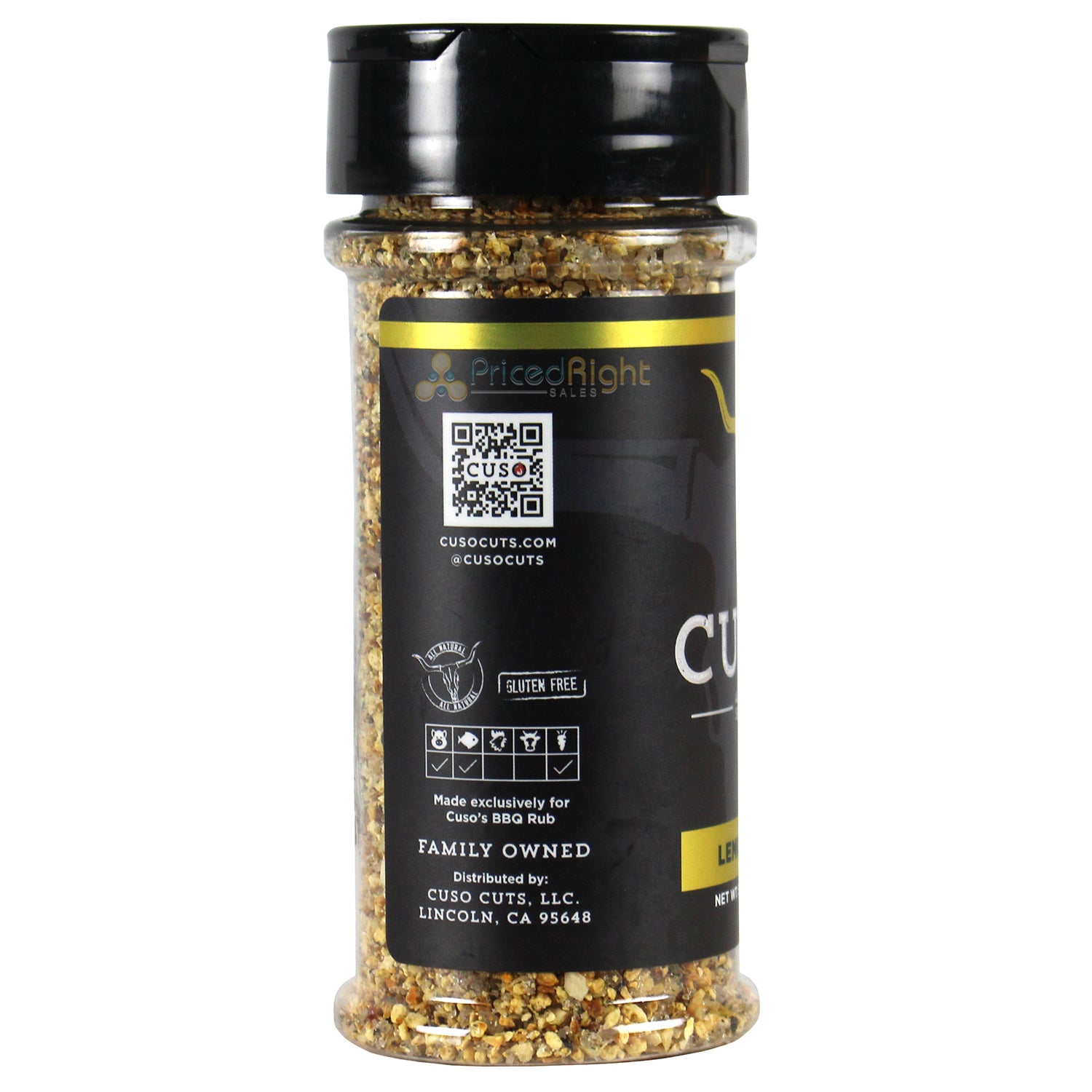 Cuso Cuts Lemon Pepper Seasoning Gluten Free Vegan Non GMO CUSO-LPEPPER