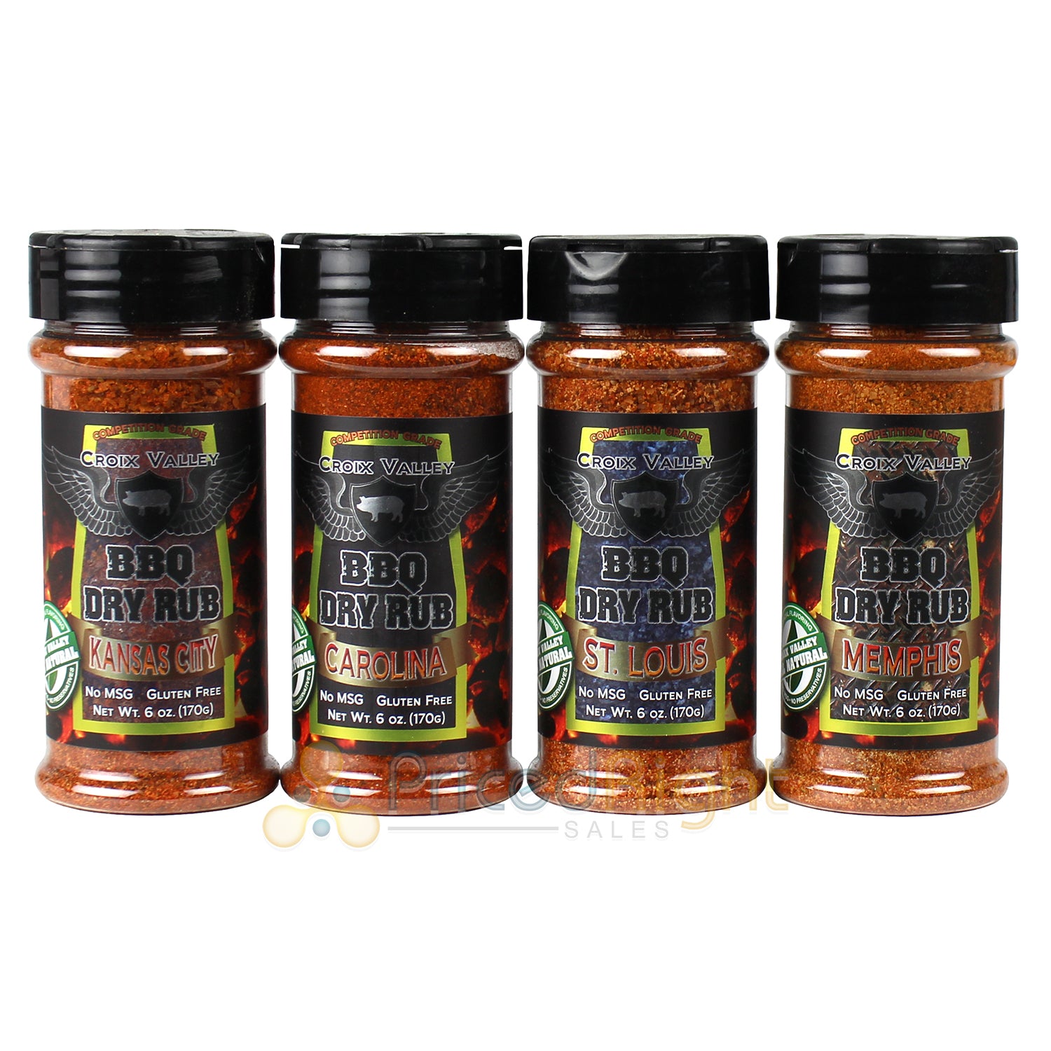 Croix Valley Foods Regional Reserve BBQ Rub Four Pack Gluten Free Gift Set CV84