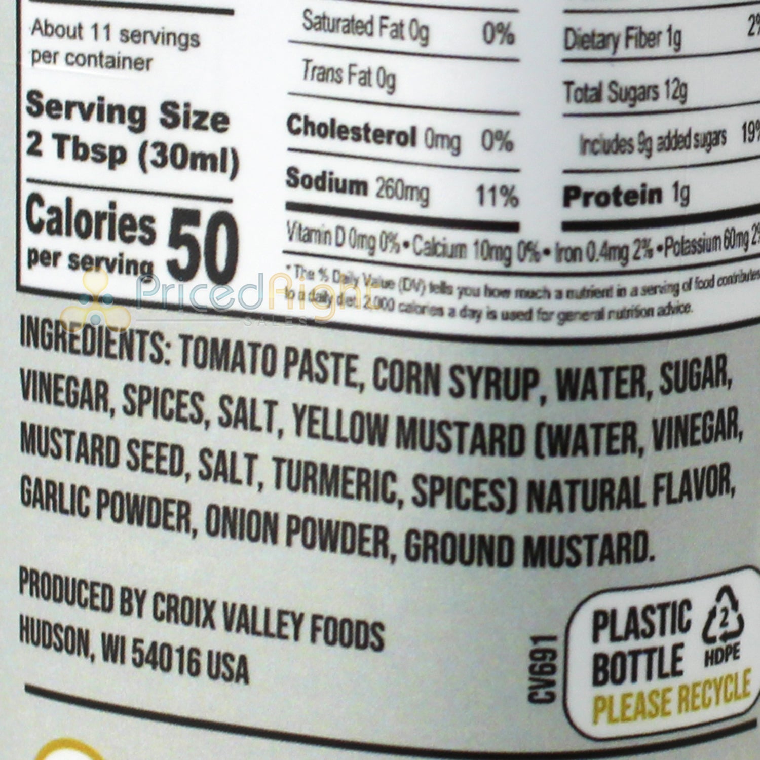 Croix Valley Foods Foundry Series Sweet Carolina Gold BBQ Sauce 14 Oz Vegan