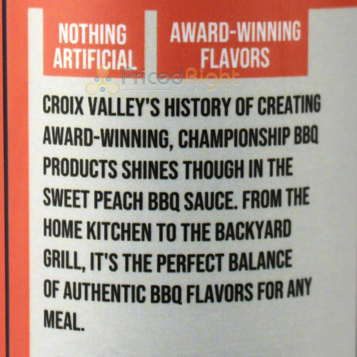 Croix Valley Foods Foundry Series Sweet Peach BBQ Sauce 14 Oz Gluten Free