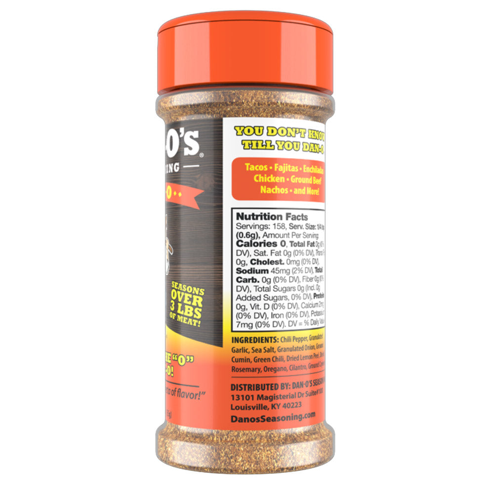 Dan-O's Tac-O Taco Seasoning 3.35oz Bold & Spicy Tacos Fajitas