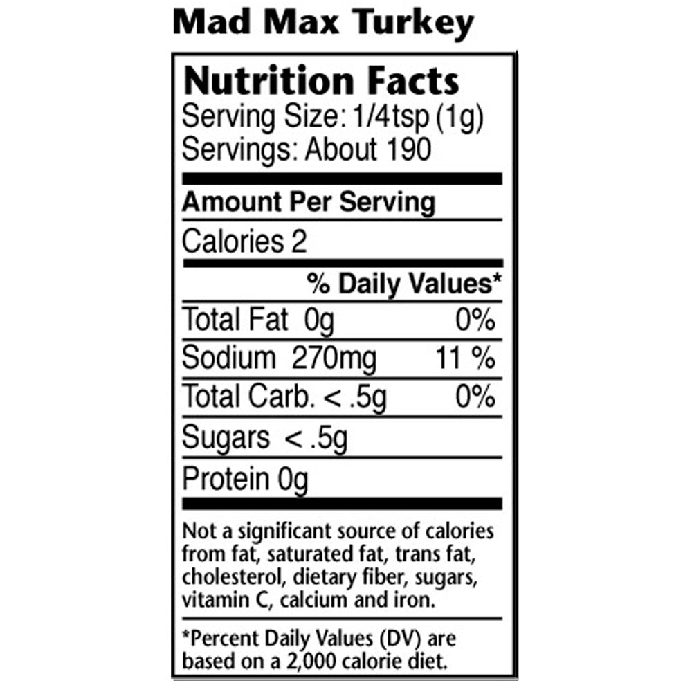 Dizzy Pig BBQ Company Mad Max Turkey Seasoning and Rub 6.2 Oz Shaker Bottle