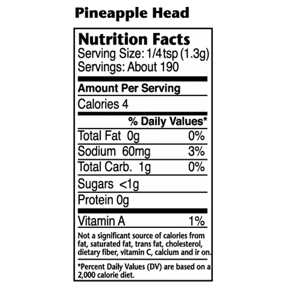 Dizzy Pig BBQ Company Pineapple Head Sweet Tropical Seasoning Rub 8.7 Oz Bottle