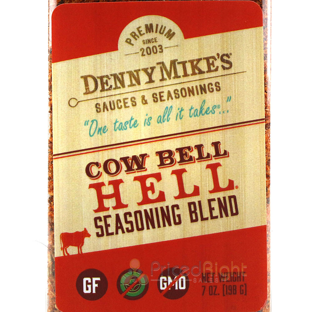 Denny Mikes 7 Oz Cow Bell Hell Seasoning Blend Gluten Free Competition Rated