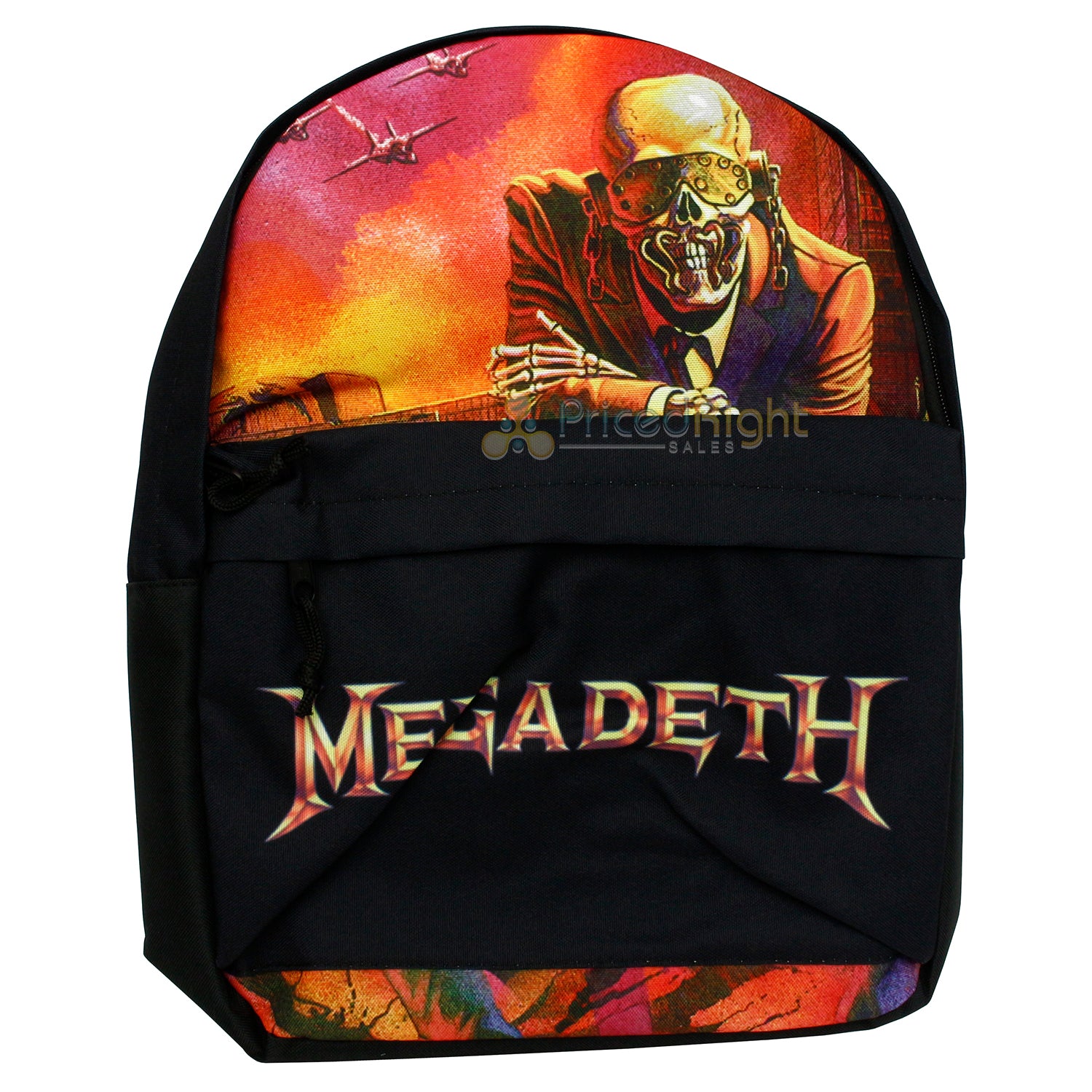 Rocksax Megadeth Peace Sells Daypack Laptop Pocket Adjustable Straps 17 x 13 in