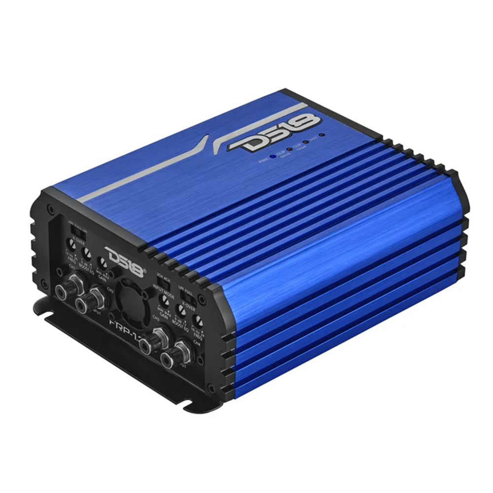 DS18 FRP Compact 4 Channel Class D Amplifier Blue 1200W RMS FRP-1.2K4/BL
