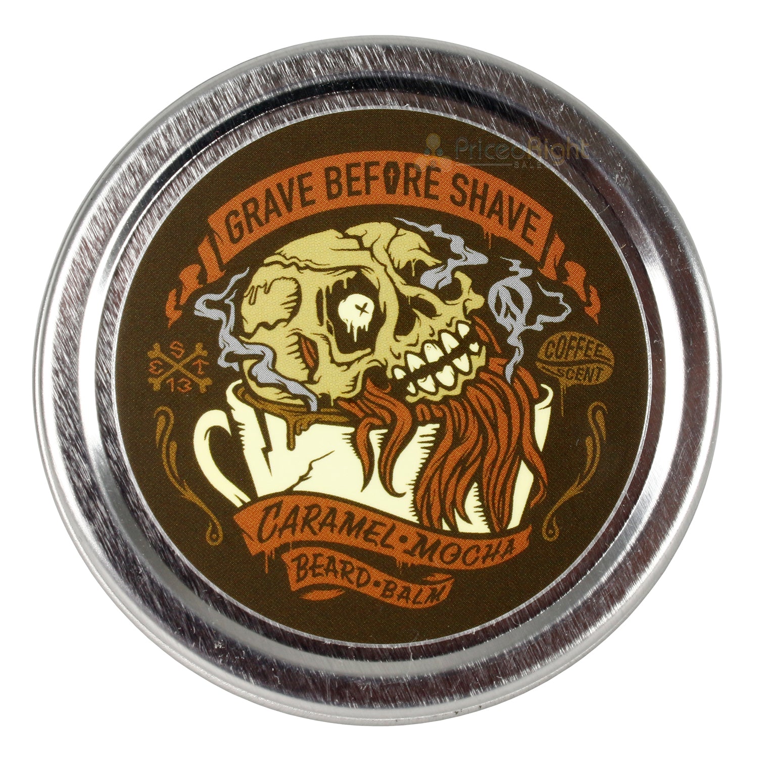 Grave Before Shave Handcrafted Beard Balm Caramel Mocha Coffee Scent 2 Ounce
