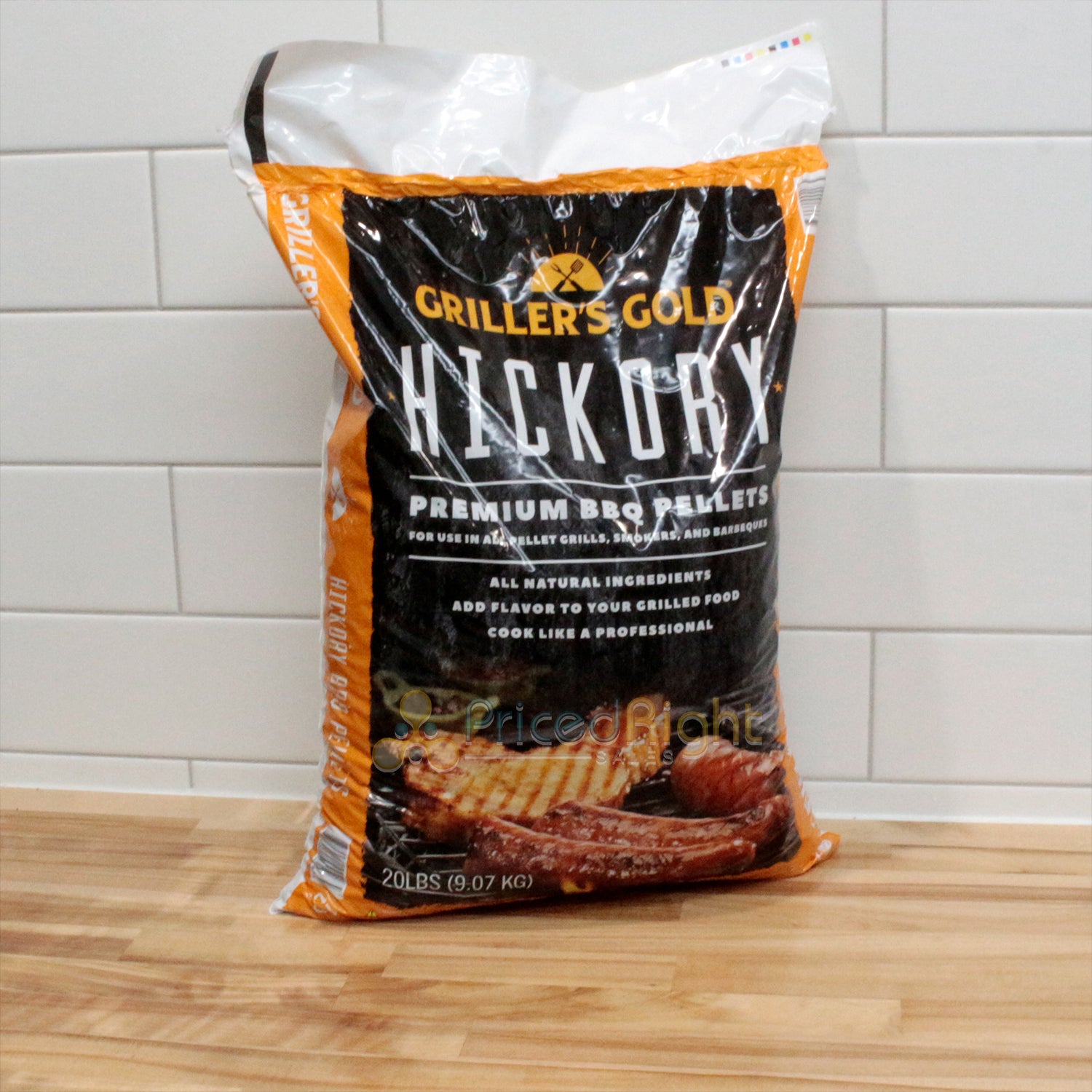 Griller's Gold Hickory Premium BBQ Pellets Smoky Beef Pork Ribs All Natural 20lb