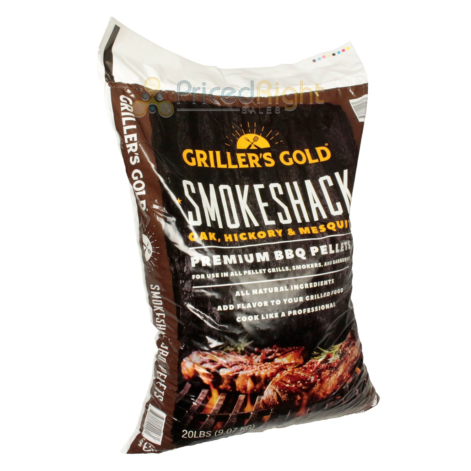 Griller's Gold Smokeshack BBQ Pellets Oak Hickory Mesquite All Natural 20lb