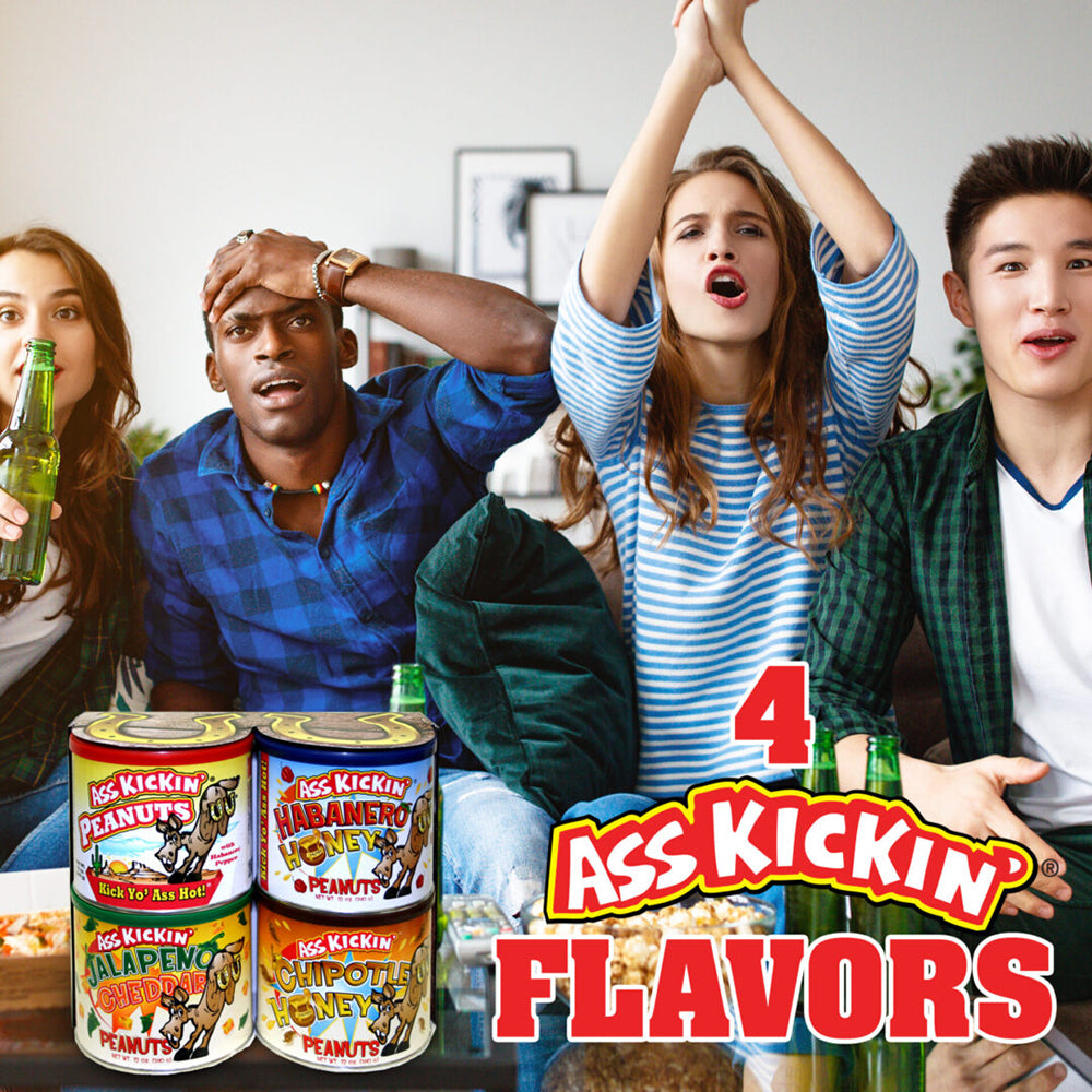 Ass Kickin' Peanuts Variety Four Pack 12 Oz Gift Set GS6064PK