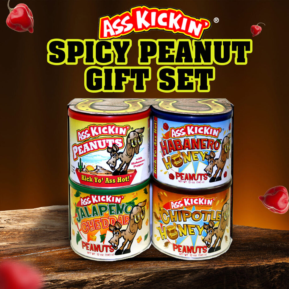 Ass Kickin' Peanuts Variety Four Pack 12 Oz Gift Set GS6064PK