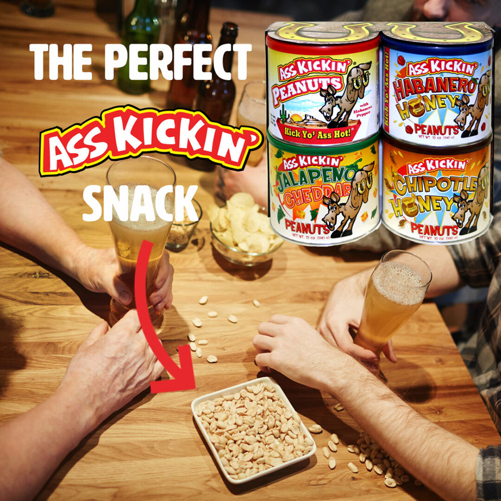 Ass Kickin' Peanuts Variety Four Pack 12 Oz Gift Set GS6064PK