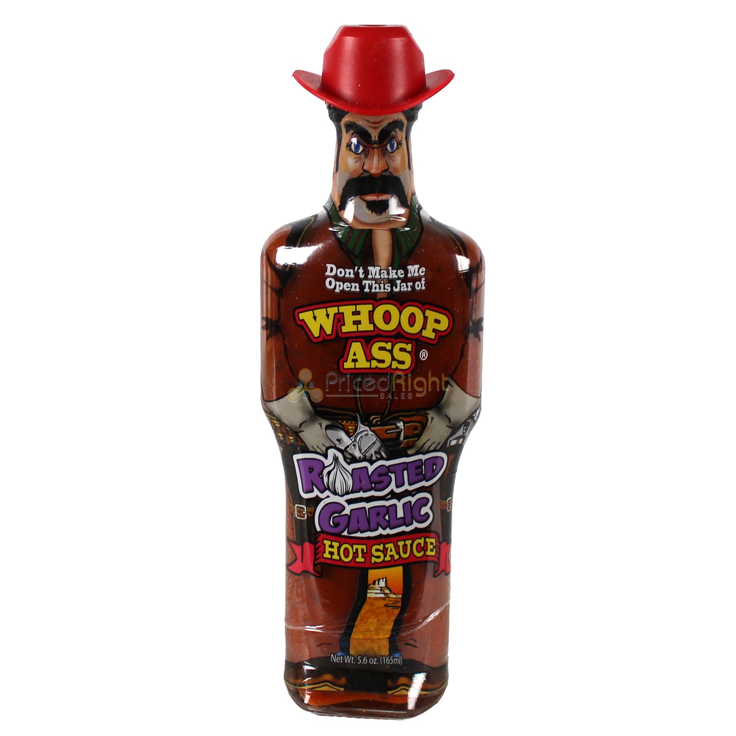 Whoop Ass Hot Sauce Wooden Crate Gift Set Habanero Roasted Garlic Bacon GS621