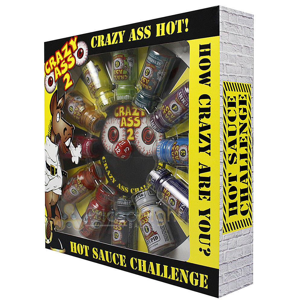 Crazy Ass 2 Hot Sauce Dice Game Challenge 12 - .75 Oz Bottles Extreme Heat GS648