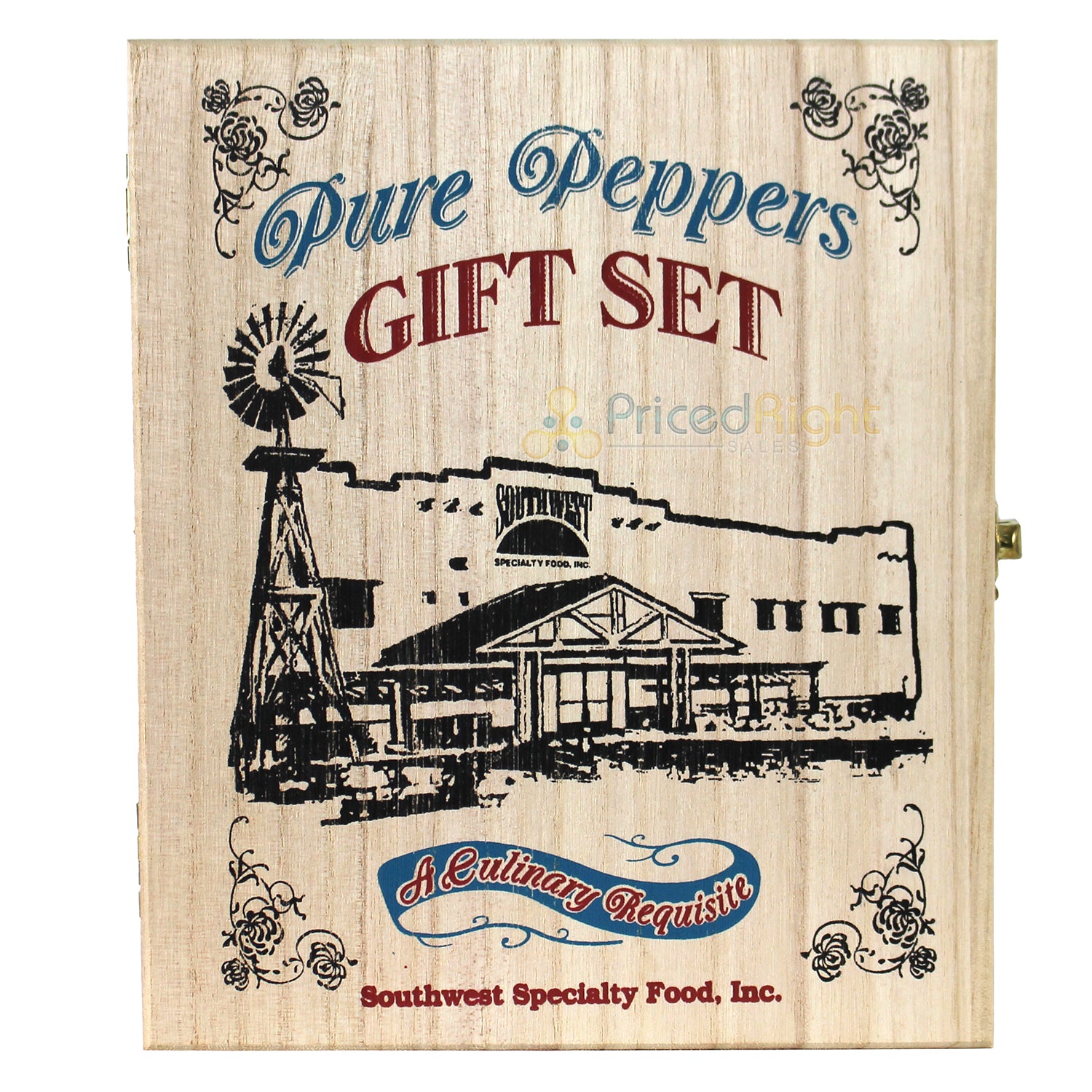 Pure Peppers Hot Sauce Gift Set Wooden Box Habanero Jalapeno Ghost Pepper GSFP1