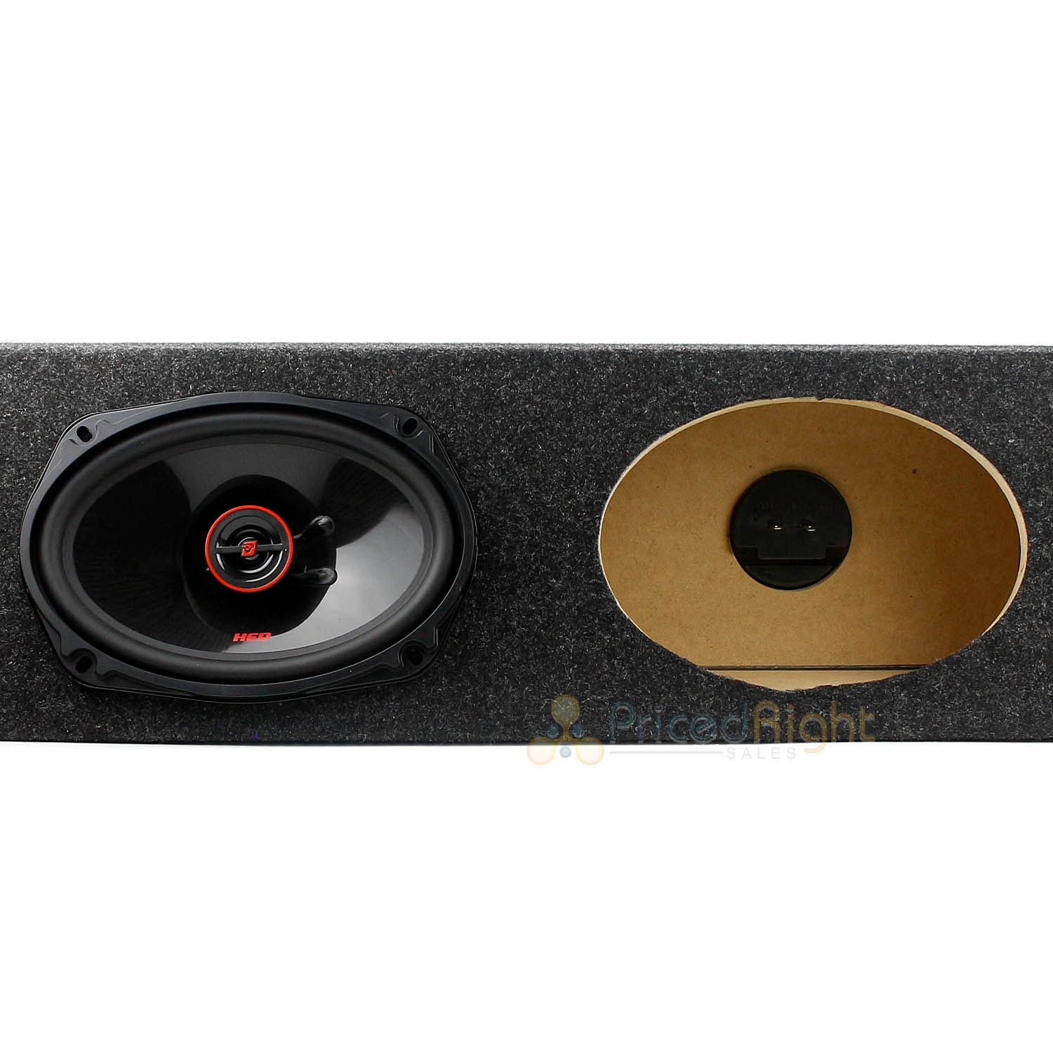 Cerwin Vega 6x9" 2-Way Coaxial Car Speakers with 4 Four Hole Box Enclosure H7692