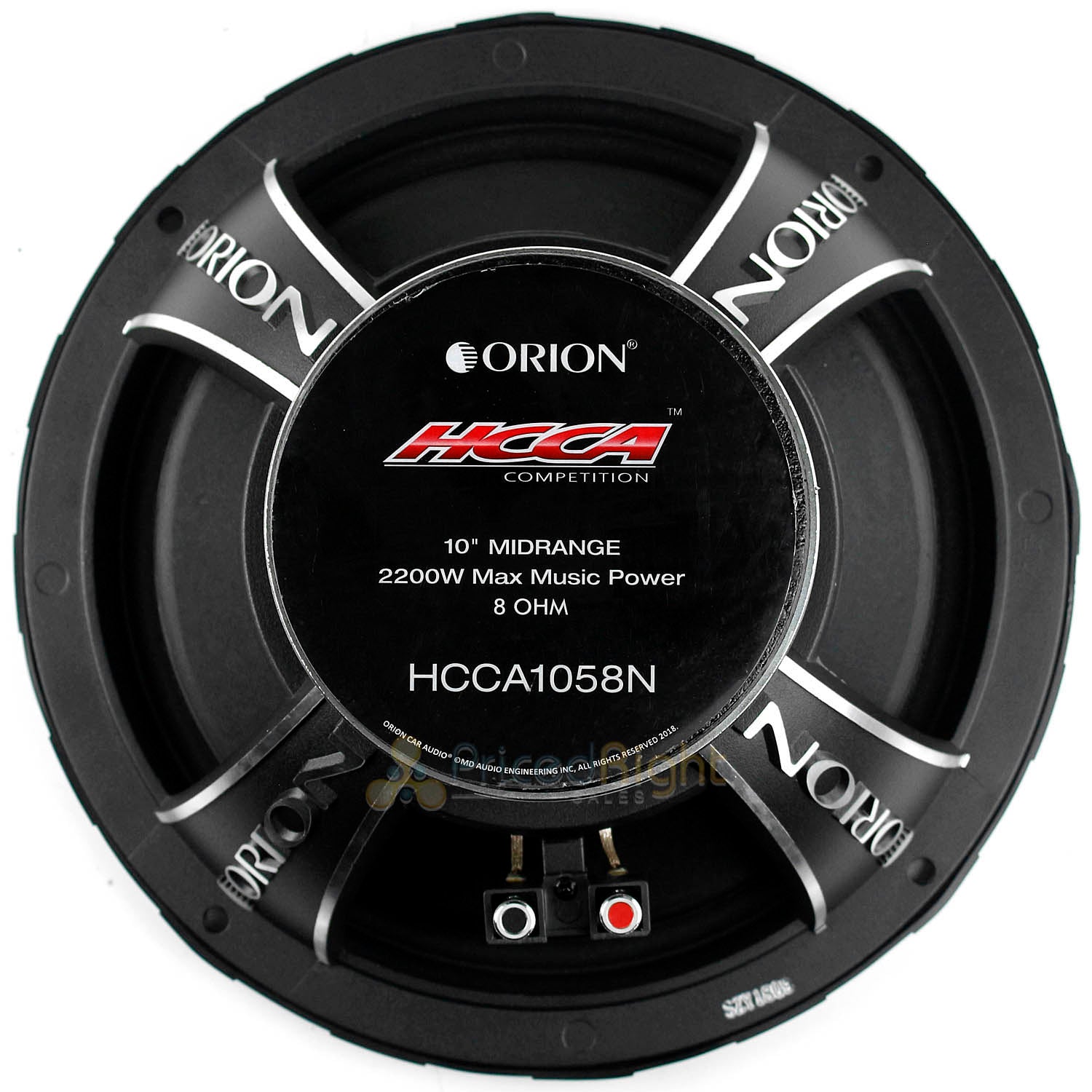 2 Pack Orion 10" Midrange Speaker 8 Ohm 2200W Max Car Audio MidBass HCCA1058N