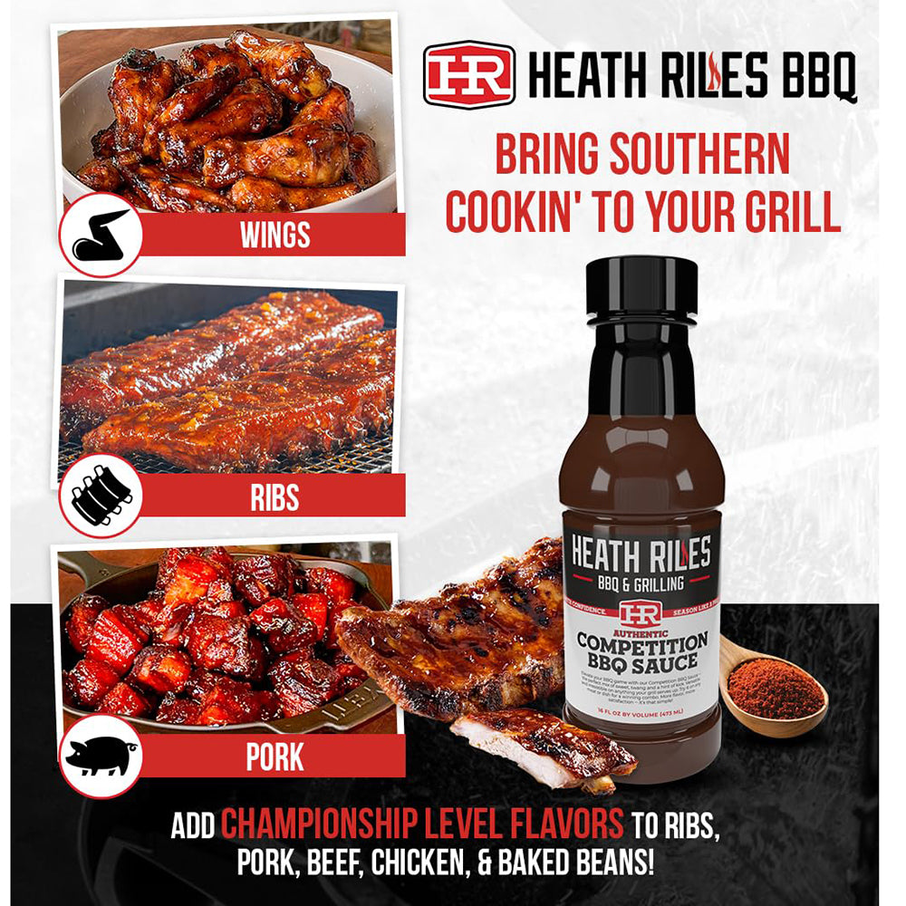 Heath Riles Competition BBQ Sauce 16 Oz Sweet and Tangy Made in USA HRB0141