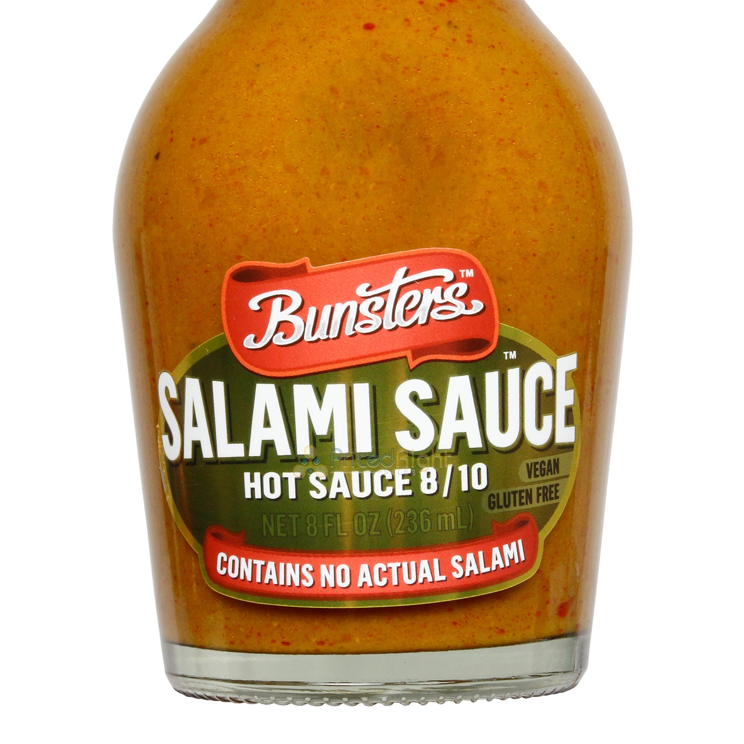 Bunsters Salami Hot Sauce 8/10 Heat All Purpose Vegan Gluten Non Gmo Free 8oz